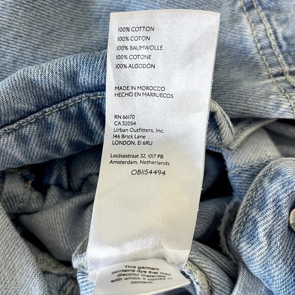 WE THE FREE MARCI SHORT SLEEVE DENIM JUMPSUIT SIZE S - Picture 10 of 10